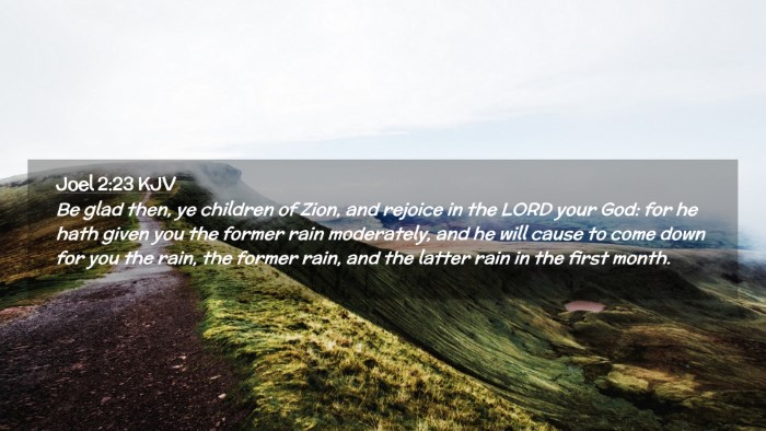Picture 02 - Joel 2:23 KJV Desktop Wallpaper - Be glad then, ye children of Zion, and rejoice in - Desktop Bible Verse Wallpaper