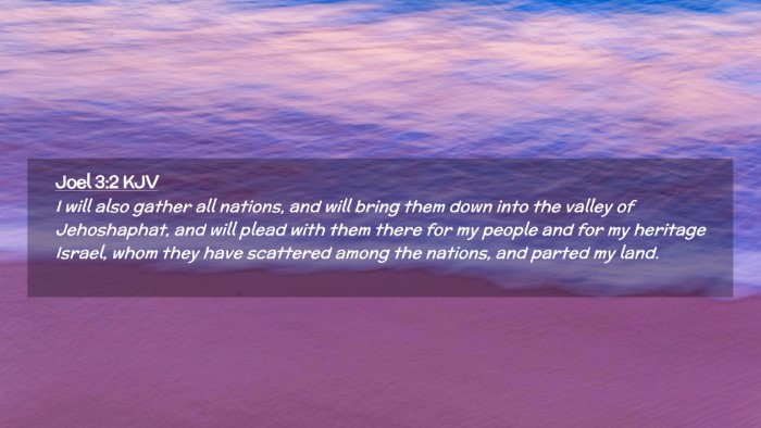 Picture 02 - Joel 3:2 KJV Desktop Wallpaper - I will also gather all nations, and will bring - Desktop Bible Verse Wallpaper