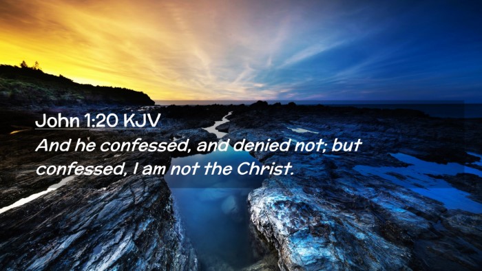 Picture 02 - John 1:20 KJV Desktop Wallpaper - And he confessed, and denied not; but confessed, - Desktop Bible Verse Wallpaper