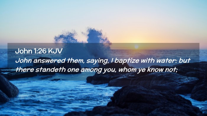 Picture 02 - John 1:26 KJV Desktop Wallpaper - John answered them, saying, I baptize with water: - Desktop Bible Verse Wallpaper
