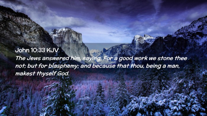Picture 02 - John 10:33 KJV Desktop Wallpaper - The Jews answered him, saying, For a good work we - Desktop Bible Verse Wallpaper