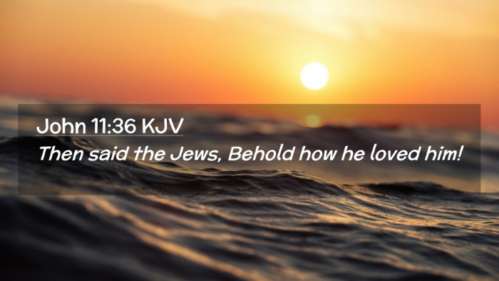 Picture 02 - John 11:36 KJV Desktop Wallpaper - Then said the Jews, Behold how he loved - Desktop Bible Verse Wallpaper