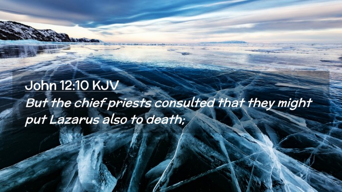 Picture 02 - John 12:10 KJV Desktop Wallpaper - But the chief priests consulted that they might - Desktop Bible Verse Wallpaper