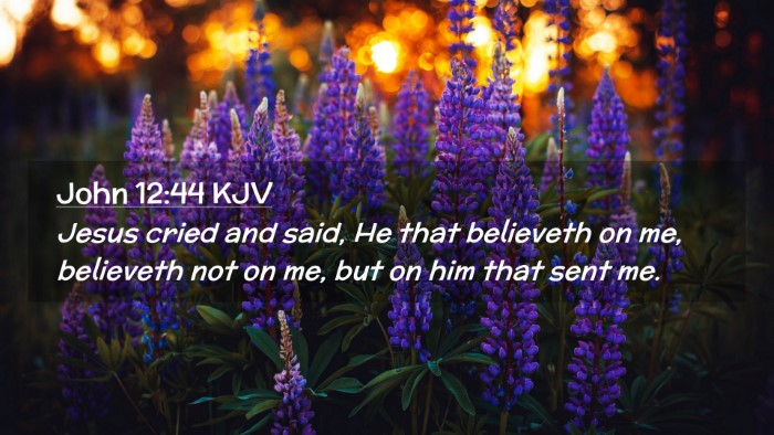 Picture 02 - John 12:44 KJV Desktop Wallpaper - Jesus cried and said, He that believeth on me, - Desktop Bible Verse Wallpaper