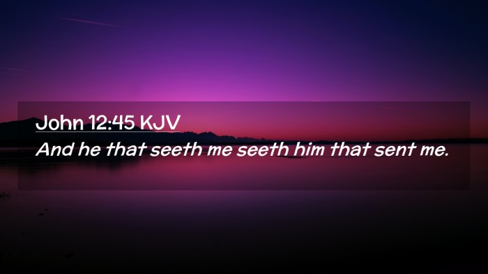 Picture 02 - John 12:45 KJV Desktop Wallpaper - And he that seeth me seeth him that sent - Desktop Bible Verse Wallpaper