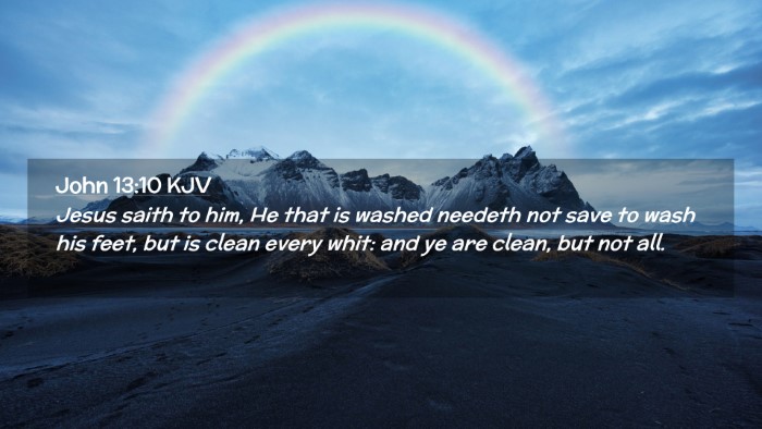 Picture 02 - John 13:10 KJV Desktop Wallpaper - Jesus saith to him, He that is washed needeth not - Desktop Bible Verse Wallpaper