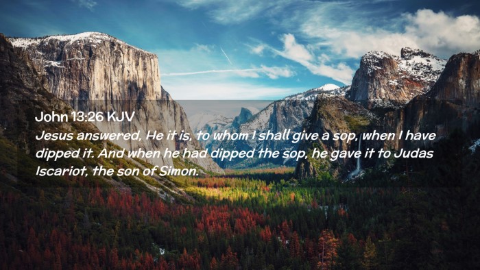 Picture 02 - John 13:26 KJV Desktop Wallpaper - Jesus answered, He it is, to whom I shall give a - Desktop Bible Verse Wallpaper