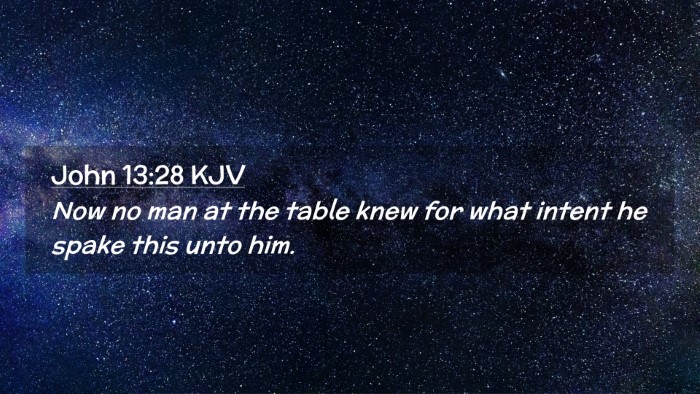 Picture 02 - John 13:28 KJV Desktop Wallpaper - Now no man at the table knew for what intent he - Desktop Bible Verse Wallpaper