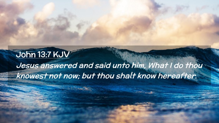 Picture 02 - John 13:7 KJV Desktop Wallpaper - Jesus answered and said unto him, What I do thou - Desktop Bible Verse Wallpaper