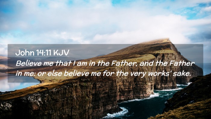Picture 02 - John 14:11 KJV Desktop Wallpaper - Believe me that I am in the Father, and the - Desktop Bible Verse Wallpaper