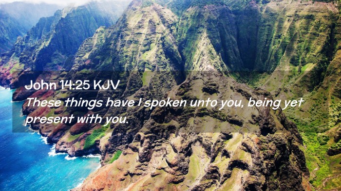 Picture 02 - John 14:25 KJV Desktop Wallpaper - These things have I spoken unto you, being yet - Desktop Bible Verse Wallpaper