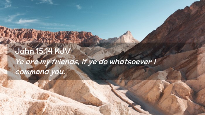 Picture 02 - John 15:14 KJV Desktop Wallpaper - Ye are my friends, if ye do whatsoever I command - Desktop Bible Verse Wallpaper