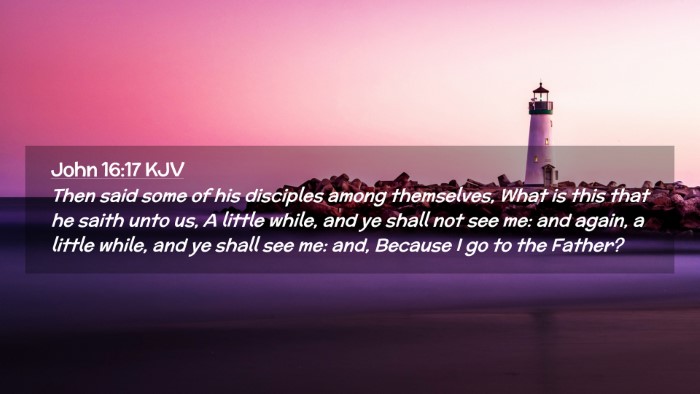 Picture 02 - John 16:17 KJV Desktop Wallpaper - Then said some of his disciples among themselves, - Desktop Bible Verse Wallpaper
