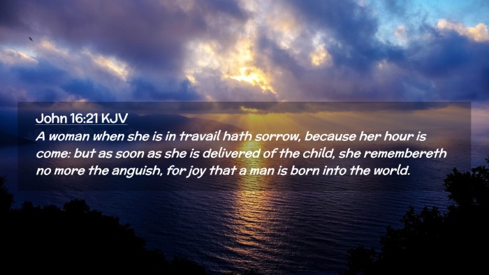 Picture 02 - John 16:21 KJV Desktop Wallpaper - A woman when she is in travail hath sorrow, - Desktop Bible Verse Wallpaper