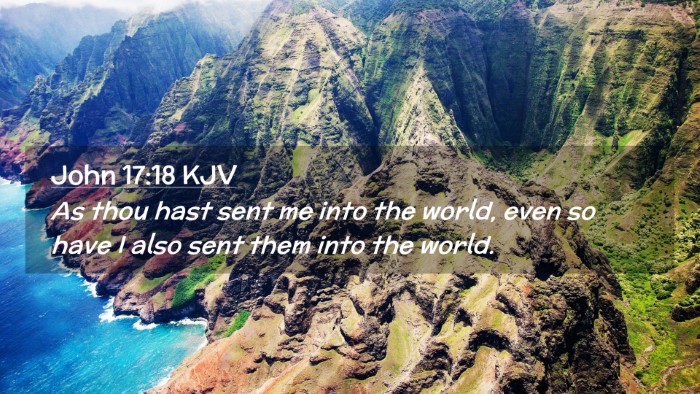 Picture 02 - John 17:18 KJV Desktop Wallpaper - As thou hast sent me into the world, even so have - Desktop Bible Verse Wallpaper