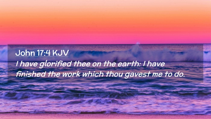 Picture 02 - John 17:4 KJV Desktop Wallpaper - I have glorified thee on the earth: I have - Desktop Bible Verse Wallpaper