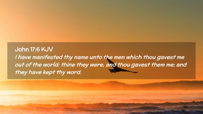 Picture 02 - John 17:6 KJV Desktop Wallpaper - I have manifested thy name unto the men which - Desktop Bible Verse Wallpaper