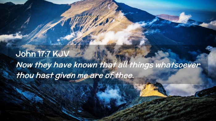 Picture 02 - John 17:7 KJV Desktop Wallpaper - Now they have known that all things whatsoever - Desktop Bible Verse Wallpaper