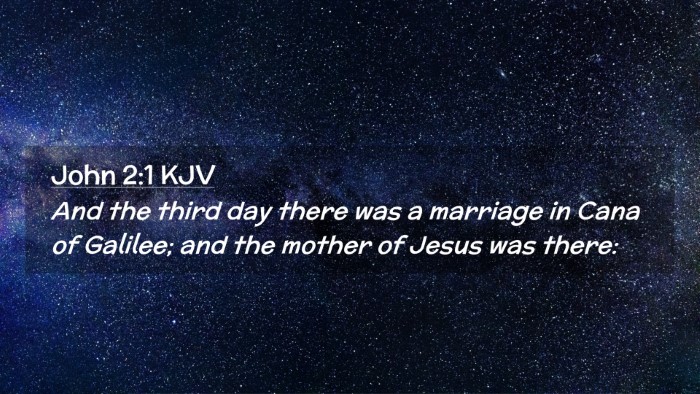 Picture 02 - John 2:1 KJV Desktop Wallpaper - And the third day there was a marriage in Cana of - Desktop Bible Verse Wallpaper