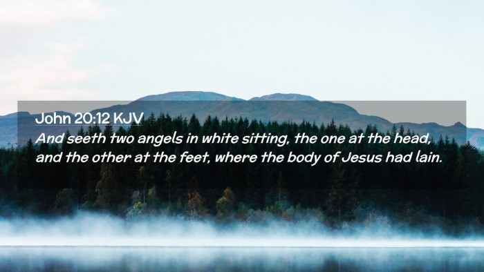 Picture 02 - John 20:12 KJV Desktop Wallpaper - And seeth two angels in white sitting, the one at - Desktop Bible Verse Wallpaper
