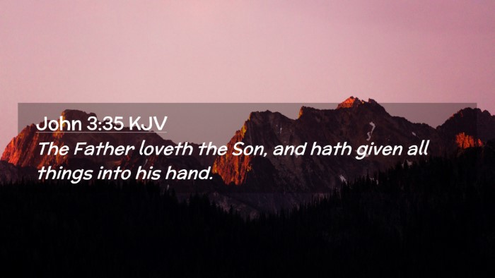 Picture 02 - John 3:35 KJV Desktop Wallpaper - The Father loveth the Son, and hath given all - Desktop Bible Verse Wallpaper