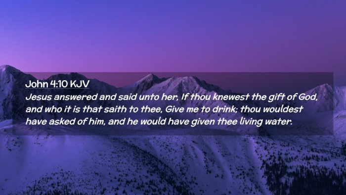 Picture 02 - John 4:10 KJV Desktop Wallpaper - Jesus answered and said unto her, If thou knewest - Desktop Bible Verse Wallpaper