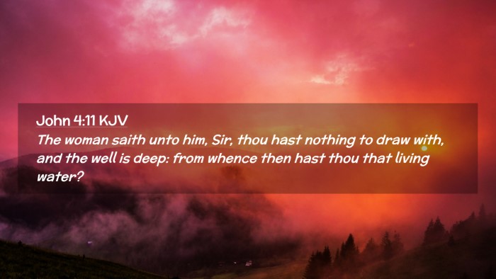 Picture 02 - John 4:11 KJV Desktop Wallpaper - The woman saith unto him, Sir, thou hast nothing - Desktop Bible Verse Wallpaper