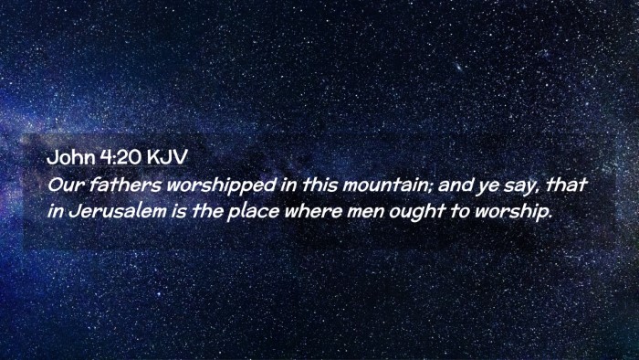 Picture 02 - John 4:20 KJV Desktop Wallpaper - Our fathers worshipped in this mountain; and ye - Desktop Bible Verse Wallpaper