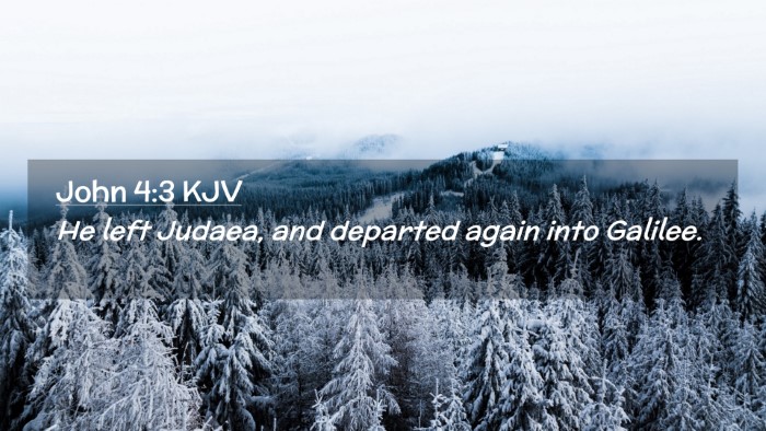 Picture 02 - John 4:3 KJV Desktop Wallpaper - He left Judaea, and departed again into - Desktop Bible Verse Wallpaper