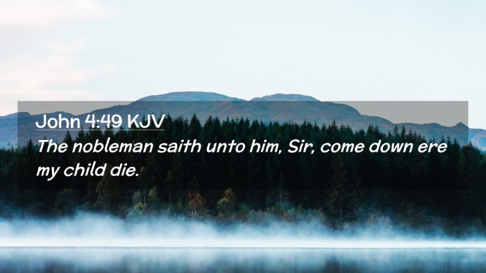 Picture 02 - John 4:49 KJV Desktop Wallpaper - The nobleman saith unto him, Sir, come down ere - Desktop Bible Verse Wallpaper