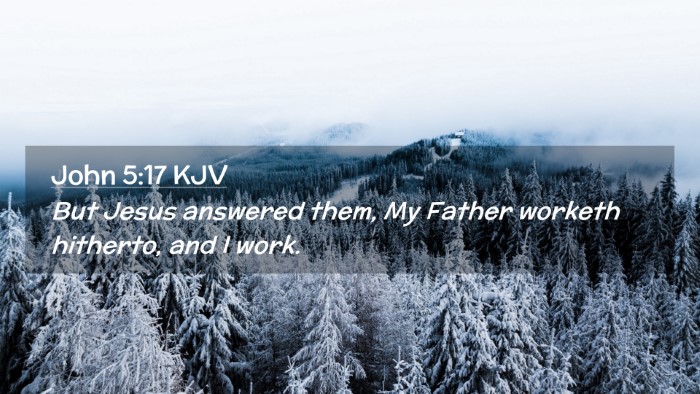 Picture 02 - John 5:17 KJV Desktop Wallpaper - But Jesus answered them, My Father worketh - Desktop Bible Verse Wallpaper