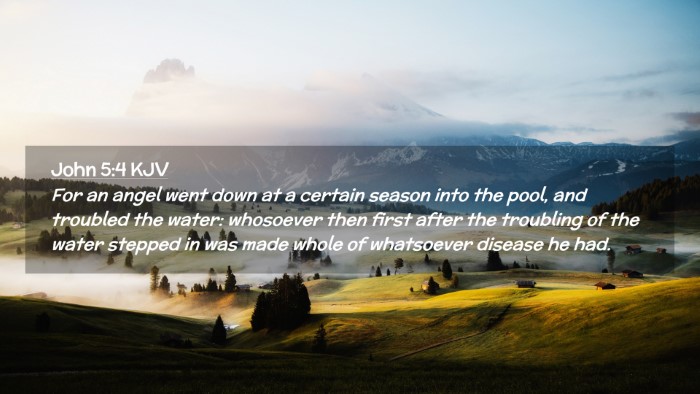 Picture 02 - John 5:4 KJV Desktop Wallpaper - For an angel went down at a certain season into - Desktop Bible Verse Wallpaper