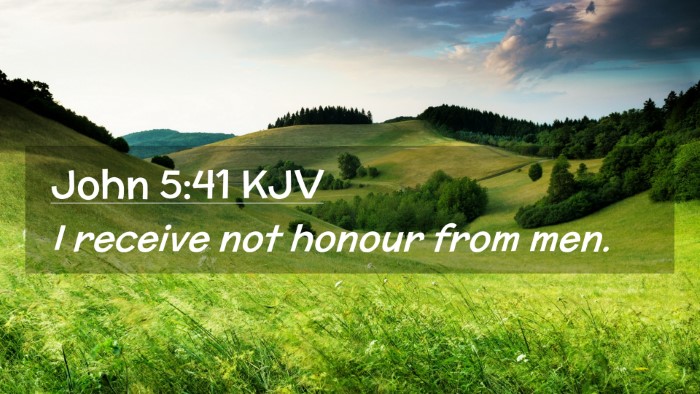 Picture 02 - John 5:41 KJV Desktop Wallpaper - I receive not honour from - Desktop Bible Verse Wallpaper