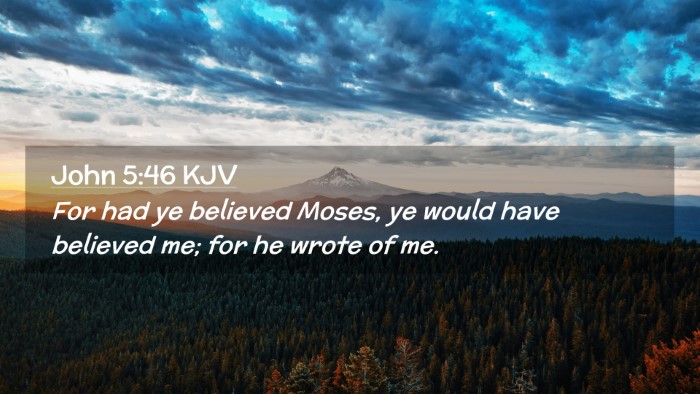 Picture 02 - John 5:46 KJV Desktop Wallpaper - For had ye believed Moses, ye would have believed - Desktop Bible Verse Wallpaper