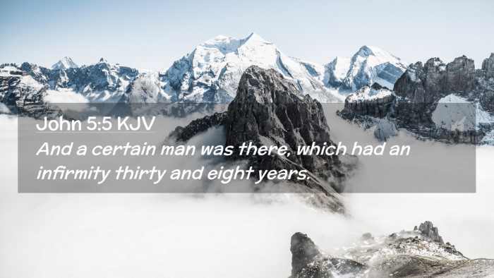 Picture 02 - John 5:5 KJV Desktop Wallpaper - And a certain man was there, which had an - Desktop Bible Verse Wallpaper