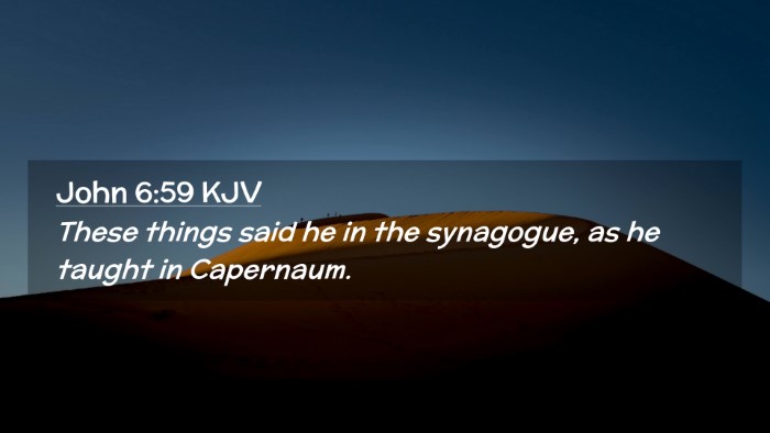 Picture 02 - John 6:59 KJV Desktop Wallpaper - These things said he in the synagogue, as he - Desktop Bible Verse Wallpaper