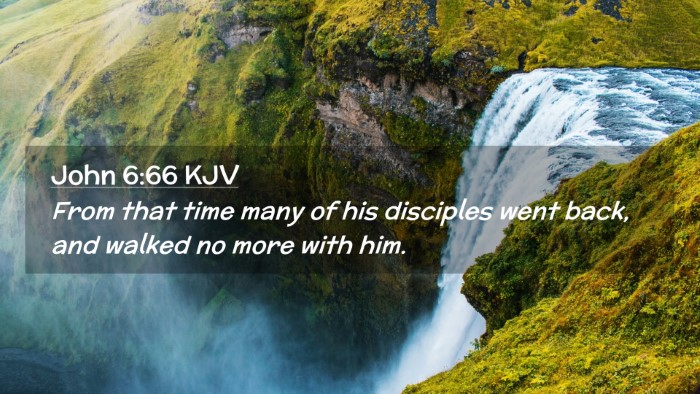 Picture 02 - John 6:66 KJV Desktop Wallpaper - From that time many of his disciples went back, - Desktop Bible Verse Wallpaper