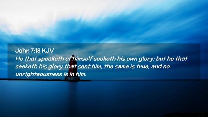 Picture 02 - John 7:18 KJV Desktop Wallpaper - He that speaketh of himself seeketh his own - Desktop Bible Verse Wallpaper
