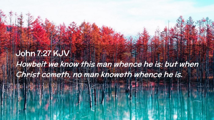 Picture 02 - John 7:27 KJV Desktop Wallpaper - Howbeit we know this man whence he is: but when - Desktop Bible Verse Wallpaper