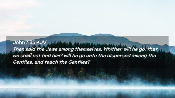 Picture 02 - John 7:35 KJV Desktop Wallpaper - Then said the Jews among themselves, Whither will - Desktop Bible Verse Wallpaper