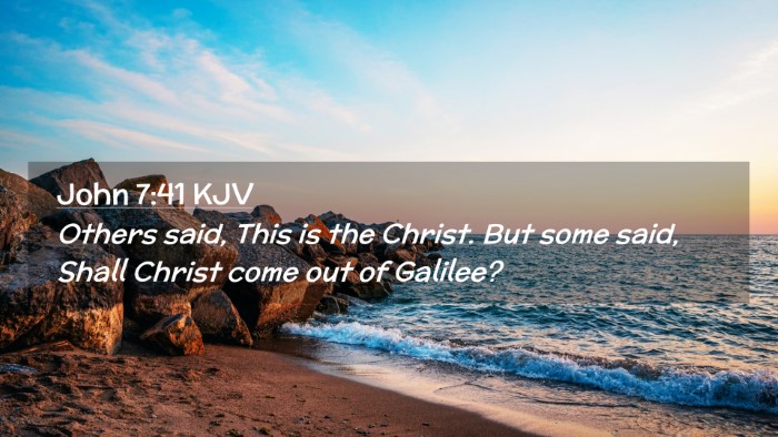 Picture 02 - John 7:41 KJV Desktop Wallpaper - Others said, This is the Christ. But some said, - Desktop Bible Verse Wallpaper