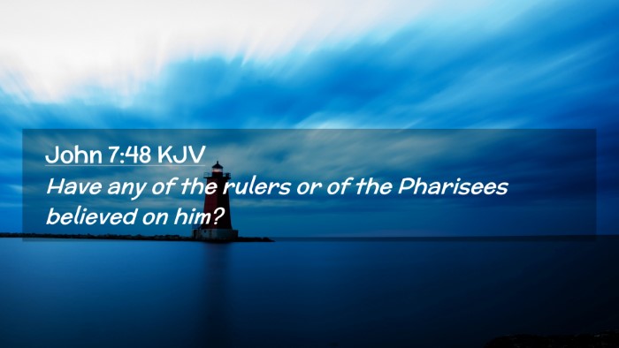 Picture 02 - John 7:48 KJV Desktop Wallpaper - Have any of the rulers or of the Pharisees - Desktop Bible Verse Wallpaper