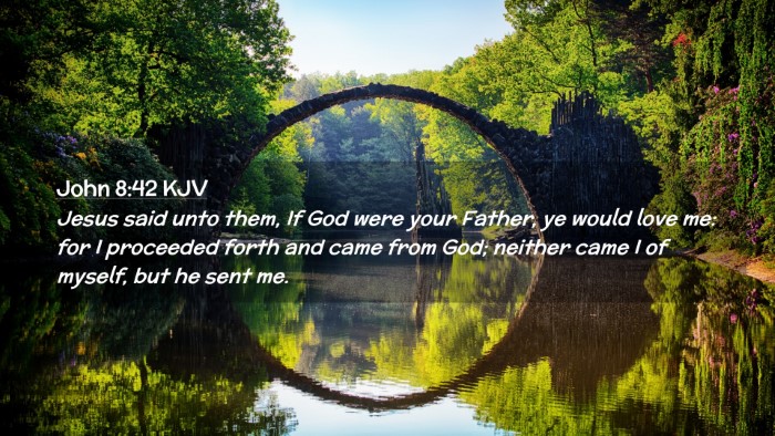 Picture 02 - John 8:42 KJV Desktop Wallpaper - Jesus said unto them, If God were your Father, ye - Desktop Bible Verse Wallpaper