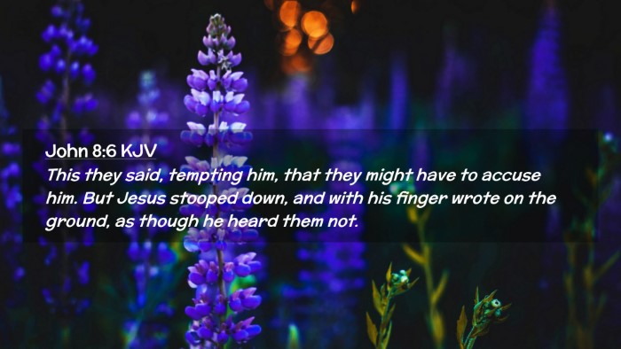 Picture 02 - John 8:6 KJV Desktop Wallpaper - This they said, tempting him, that they might - Desktop Bible Verse Wallpaper