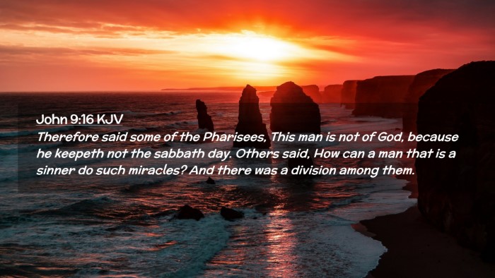 Picture 02 - John 9:16 KJV Desktop Wallpaper - Therefore said some of the Pharisees, This man is - Desktop Bible Verse Wallpaper