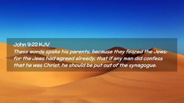Picture 02 - John 9:22 KJV Desktop Wallpaper - These words spake his parents, because they - Desktop Bible Verse Wallpaper