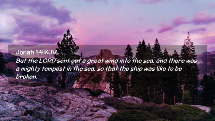 Picture 02 - Jonah 1:4 KJV Desktop Wallpaper - But the LORD sent out a great wind into the sea, - Desktop Bible Verse Wallpaper