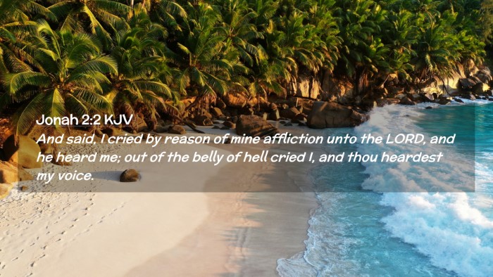 Picture 02 - Jonah 2:2 KJV Desktop Wallpaper - And said, I cried by reason of mine affliction - Desktop Bible Verse Wallpaper