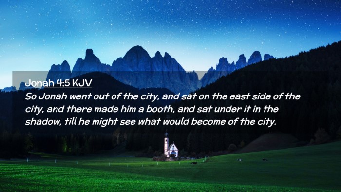 Picture 02 - Jonah 4:5 KJV Desktop Wallpaper - So Jonah went out of the city, and sat on the - Desktop Bible Verse Wallpaper