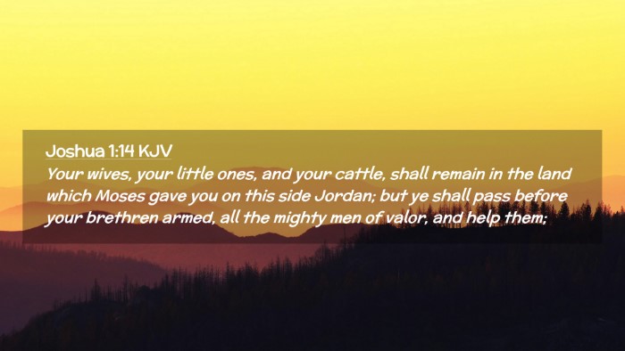 Picture 02 - Joshua 1:14 KJV Desktop Wallpaper - Your wives, your little ones, and your cattle, - Desktop Bible Verse Wallpaper